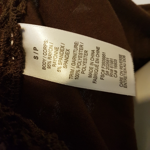 Brown crochet t back dress S - Picture 6 of 6